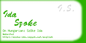 ida szoke business card